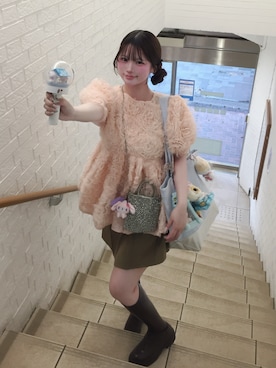 「Heather（ヘザー）のインヒールストレッチロングブーツ　229820（ブーツ、ブラウン系）」を使った、fu yuさん（レディース・160cm）の秋コーディネート