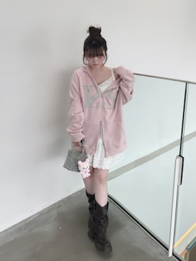 「ILLIGO（イリゴ）のアイテム」を使った、fu yuさん（レディース・160cm）の春コーディネート