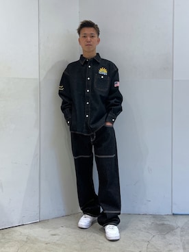 「XLARGE原宿」｜「アイテム（デニムジャケット）」を使った、Xlarge_Willyさん（メンズ・165cm）の夏コーディネート