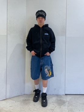 「XLARGE（エクストララージ）のアイテム（帽子）」を使った、Xlarge_Willyさん（メンズ・165cm）の春コーディネート