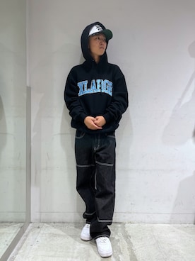 「XLARGE原宿」｜「アイテム（帽子）」を使った、Xlarge_Willyさん（メンズ・165cm）の秋コーディネート