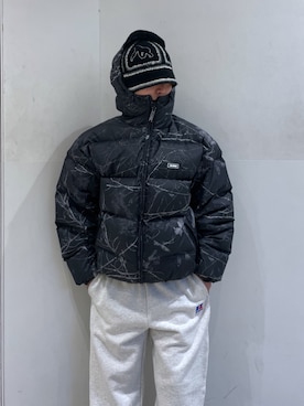 「XLARGE（エクストララージ）のアイテム（ダウンジャケット/コート）」を使った、Xlarge_Willyさん（メンズ・165cm）の冬コーディネート