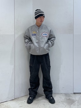 「アイテム（ブルゾン）」を使った、Xlarge_Willyさん（メンズ・165cm・20代）の冬コーディネート