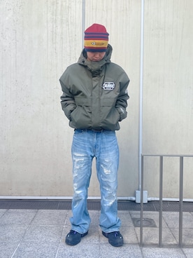 「XLARGE（エクストララージ）のアイテム（ブルゾン）」を使った、Xlarge_Willyさん（メンズ・165cm）の冬コーディネート