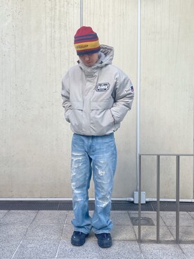 「XLARGE（エクストララージ）のアイテム（ブルゾン）」を使った、Xlarge_Willyさん（メンズ・165cm）の冬コーディネート