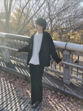 「新星WEARISTAにエントリー」｜「アイテム（トレンチコート）」を使った、shuuさん（メンズ・163cm）の冬コーディネート