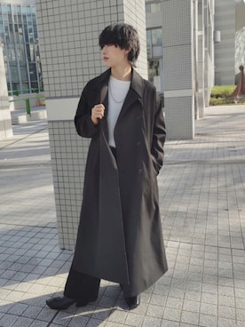 「RAGEBLUE（レイジブルー）のアイテム（トレンチコート）」を使った、shuuさん（メンズ・163cm）の冬コーディネート