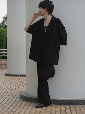「Loose/ルース（ルース）のアイテム（テーラードジャケット）」を使った、shuuさん（メンズ・163cm）の秋コーディネート