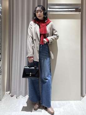 「アイテム（テーラードジャケット）」を使った、harunaさん（レディース・162cm・30代）の冬コーディネート