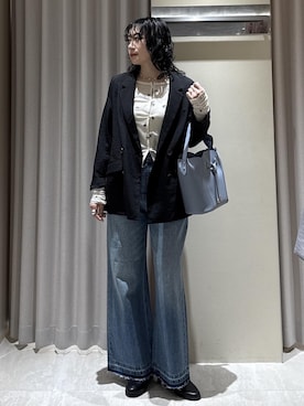 「VIS（ビス）のアイテム（パンツ）」を使った、harunaさん（レディース・162cm）の春コーディネート