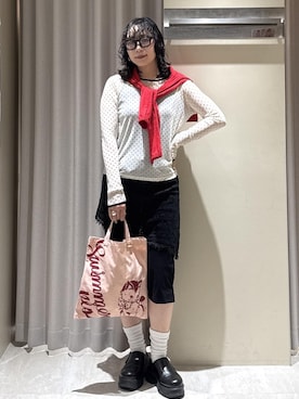「VIS（ビス）のアイテム（トップス）」を使った、harunaさん（レディース・162cm）の春コーディネート