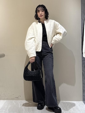 「VIS（ビス）のアイテム（デニムパンツ）」を使った、harunaさん（レディース・162cm）の秋コーディネート