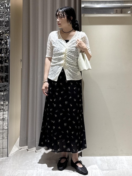 VIS（ビス） tシャツ レース半袖フロントギャザートップス レディース 