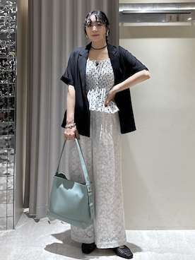 「VIS（ビス）のアイテム（パンツ）」を使った、harunaさん（レディース・162cm）の夏コーディネート