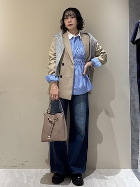 「アイテム（テーラードジャケット）」を使った、harunaさん（レディース・162cm・30代）の秋コーディネート