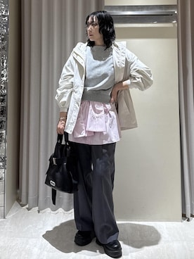 「VIS（ビス）のアイテム（パンツ）」を使った、harunaさん（レディース・162cm）の春コーディネート