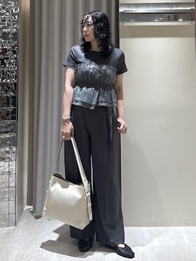 「VIS（ビス）のアイテム（パンツ）」を使った、harunaさん（レディース・162cm）の夏コーディネート