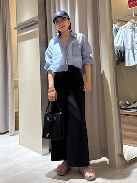 「アイテム（キャップ）」を使った、harunaさん（レディース・162cm・30代）の夏コーディネート