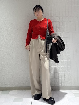 「アイテム（バレッタ/ヘアクリップ）」を使った、harunaさん（レディース・162cm・30代）の秋コーディネート