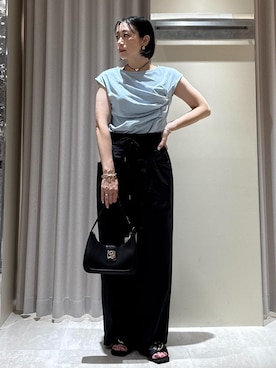 「アイテム（バングル/リストバンド）」を使った、harunaさん（レディース・162cm・30代）の夏コーディネート