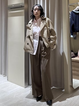 「VIS（ビス）のアイテム（パンツ）」を使った、harunaさん（レディース・162cm）の冬コーディネート