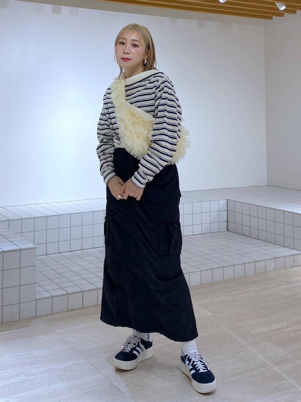 ︎*︎様 goa ロングスカート　半袖Tシャツ osharewalker 2023 レディース 春夏 Tシャツ 半袖 ロゴ ロング