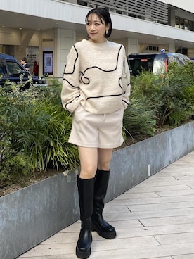 「フェスコーデ」｜「アイテム（ブーツ）」を使った、harunaさん（レディース・162cm）の秋コーディネート