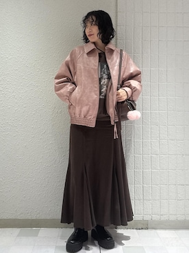「アイテム（キーホルダー）」を使った、harunaさん（レディース・162cm）の秋コーディネート