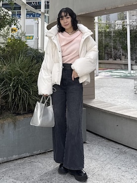 「アイテム（ブーツ）」を使った、harunaさん（レディース・162cm・30代）の冬コーディネート