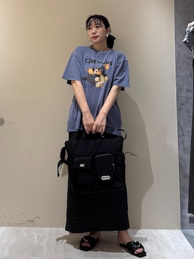 「Juze（ジュゼ）のフラットスライドサンダル（サンダル）」を使った、harunaさん（レディース・162cm・30代）の夏コーディネート