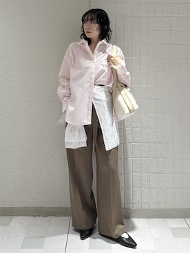 「VIS（ビス）のアイテム（パンツ）」を使った、harunaさん（レディース・162cm）の春コーディネート