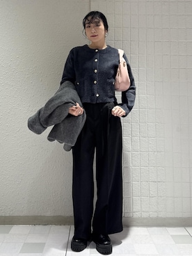 「アイテム（バレッタ/ヘアクリップ）」を使った、harunaさん（レディース・162cm・30代）の秋コーディネート