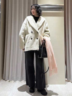 「アイテム（ピーコート）」を使った、harunaさん（レディース・162cm・30代）の秋コーディネート