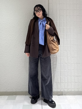 「アイテム（テーラードジャケット）」を使った、harunaさん（レディース・162cm・30代）の冬コーディネート