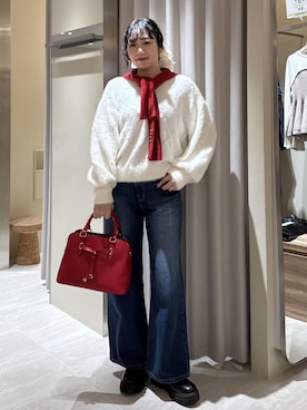 「アイテム（ヘアアクセサリー）」を使った、harunaさん（レディース・162cm・30代）の冬コーディネート