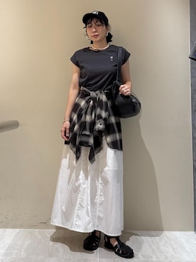 「アイテム（帽子）」を使った、harunaさん（レディース・162cm・30代）の夏コーディネート