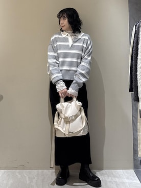 「Juze（ジュゼ）のアイテム」を使った、harunaさん（レディース・162cm）の冬コーディネート