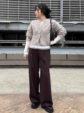 「アイテム（バレッタ/ヘアクリップ）」を使った、harunaさん（レディース・162cm・30代）の秋コーディネート