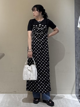 「MARY QUANT（マリークワント）のアイテム」を使った、harunaさん（レディース・162cm）の夏コーディネート