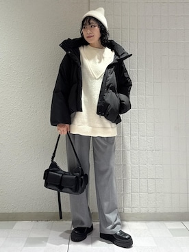 「アイテム（ダウンジャケット/コート）」を使った、harunaさん（レディース・162cm・30代）の秋コーディネート