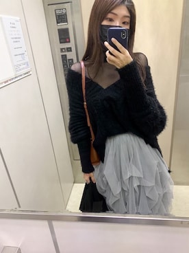 「LA BELLE ETUDE（ラベルエチュード）のアイテム（スカート）」を使った、yudijhengさん（レディース・176cm）の春コーディネート