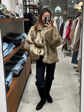 藤原麻帆さん（レディース・157cm）の冬コーディネート