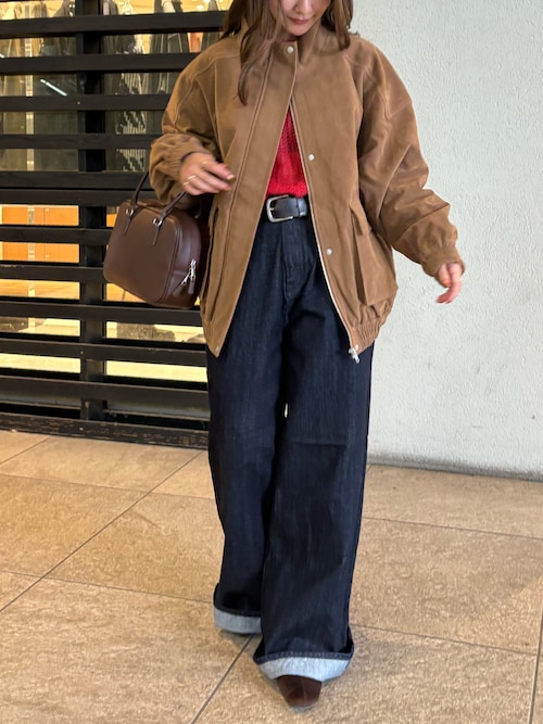 。⭐︎お取り置き アングリッド　フェイクスウェードブルゾン　新品　ブラウン アングリッド Ungrid フェイクスウェードブルゾン （ブラウン