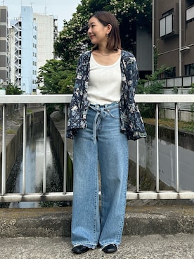 藤原麻帆さん（レディース・157cm）の夏コーディネート