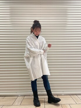 藤原麻帆さん（レディース・157cm）の冬コーディネート