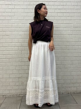 藤原麻帆さん（レディース・157cm）の夏コーディネート