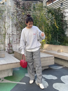 藤原麻帆さん（レディース・157cm）の春コーディネート