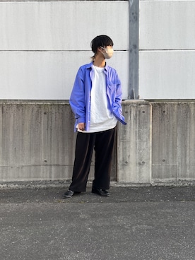 「epnok（エプノック）のアイテム（パンツ）」を使った、あんどうさん（メンズ・171cm）の春コーディネート