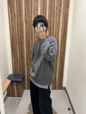 「epnok（エプノック）のアイテム（パンツ）」を使った、あんどうさん（メンズ・171cm）の冬コーディネート