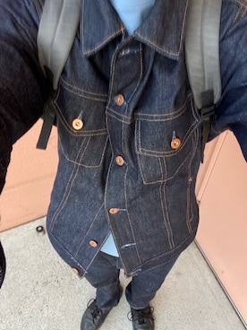 「秋服コーデ」｜「アイテム（デニムジャケット）」を使った、matgw657943945さん（メンズ・175cm）の秋コーディネート